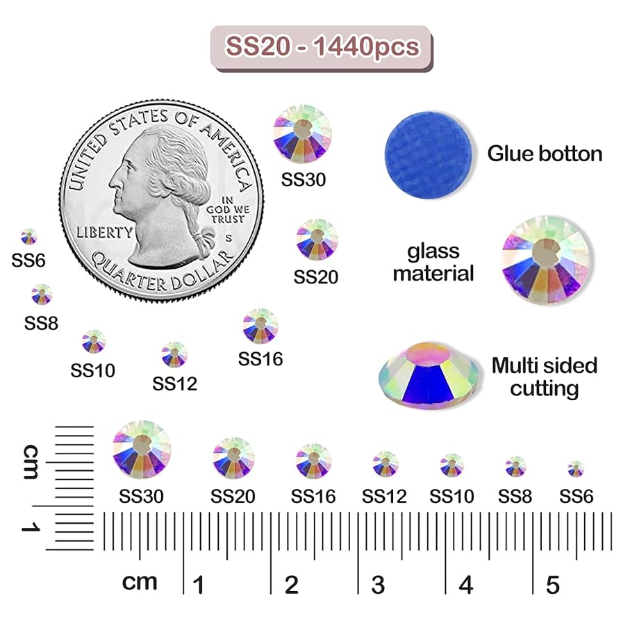 PHIPPS 20SS SIZE S 希少 Queenme 1440pcs AB SS20 Hotfix Rhinestones 20SS Flatback